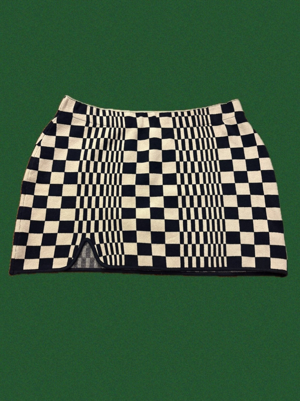 UO Checkered Slit Miniskirt